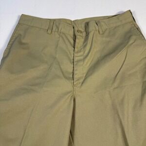 Dickies Men's Khaki Work Pants Straight Leg Size 34x32 Relaxed‎ Fit Cotton Blend